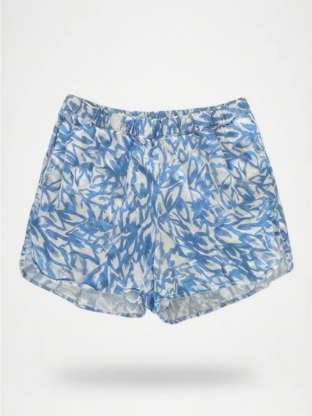 H&M Blue and White Floral Athletic Shorts